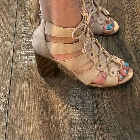 Rampage Valerie heeled sandal with mock lace up - Picture 3 of 13